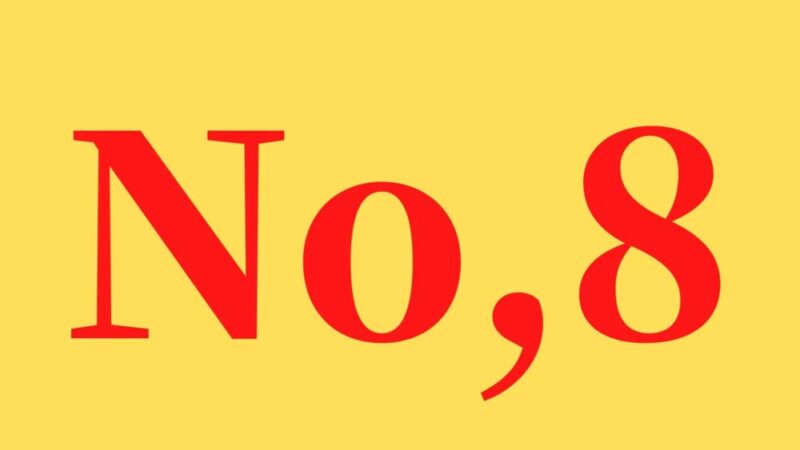 「No,8」の文字