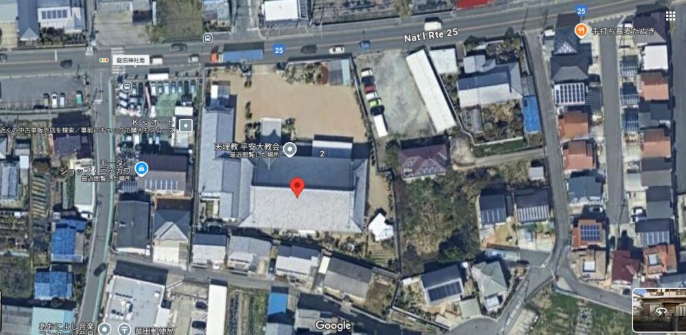 平安大教会GoogleMapより