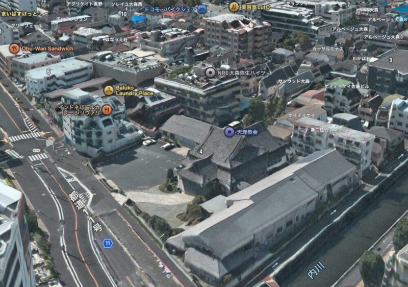 大森町大教会AppleMapより②