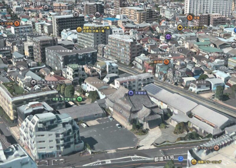 大森町大教会AppleMapより③