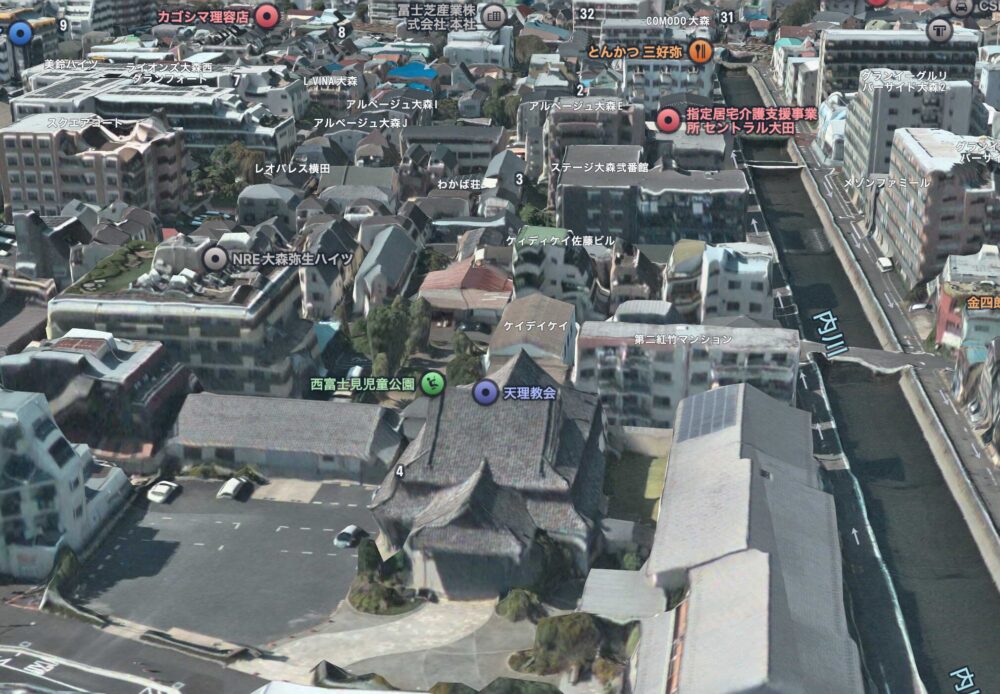大森町大教会AppleMapより①