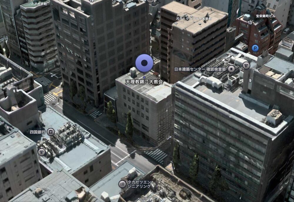 錦江大教会AppleMapより①