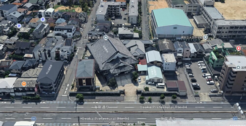 泉大教会GoogleMapより①